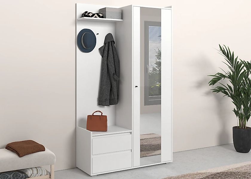 OTTO home Garderobenschrank "Kosmo" mit Spiegel Maße 118 x 30 cm, Höhe 190 günstig online kaufen