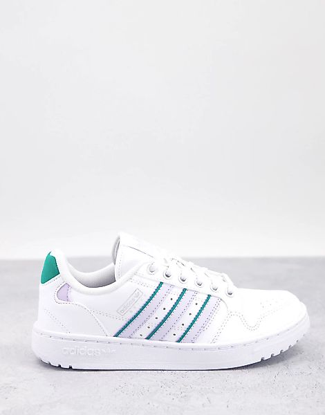 adidas Originals – NY 90 – Sneaker in Weiß mit blauen Streifen günstig online kaufen