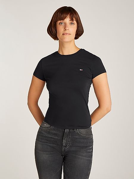 Tommy Jeans Kurzarmshirt "TJW SLIM C-NECK TEE", mit Logo-Stickerei günstig online kaufen