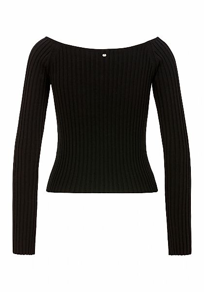 BOSS ORANGE Carmenpullover Fayez Premium Damenmode Cut-Out mit Logodetail günstig online kaufen