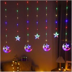 Qualra LED-Lichtervorhang Lichter Vorhang Innen 82LEDs günstig online kaufen