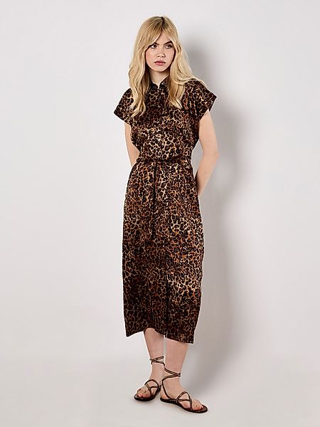 Apricot Druckkleid Textured Animal Print Kleid, günstig online kaufen