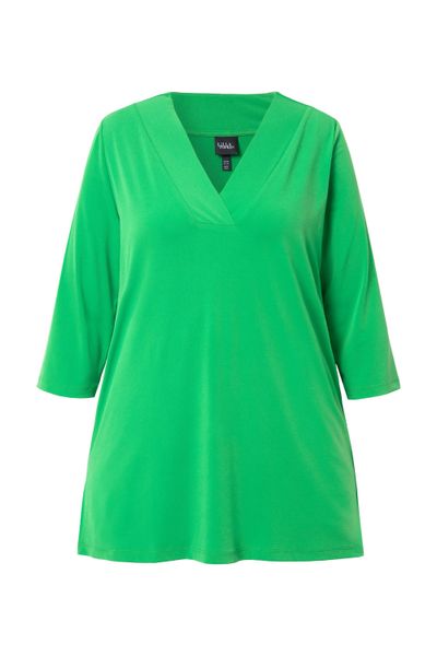 Ulla Popken Longshirt Longshirt A-Linie V-Ausschnitt günstig online kaufen