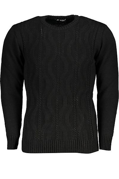 U.S. GRAND POLO Strickpullover Eleganter Herrenpullover Schwarz - Langarm, günstig online kaufen