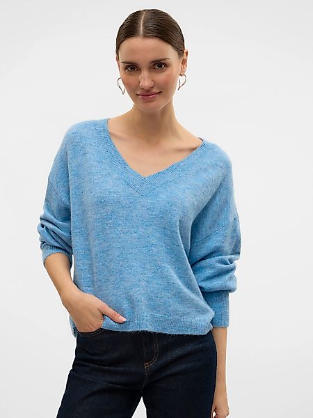 Vero Moda V-Ausschnitt-Pullover "VMJUPITER LS V-NECK PULLOVER BF" günstig online kaufen