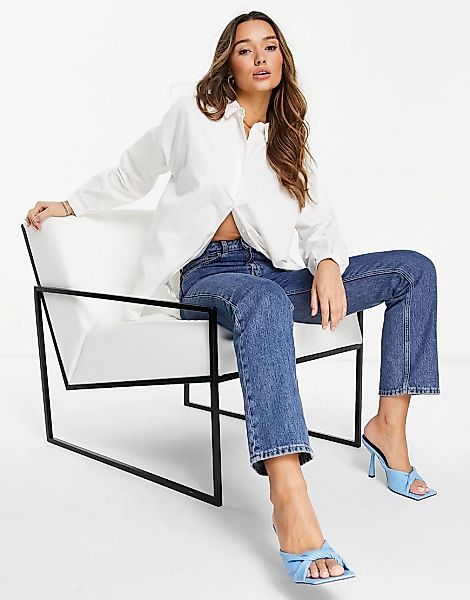 Vero Moda – FRSH – Oversize-Bluse in Weiß günstig online kaufen