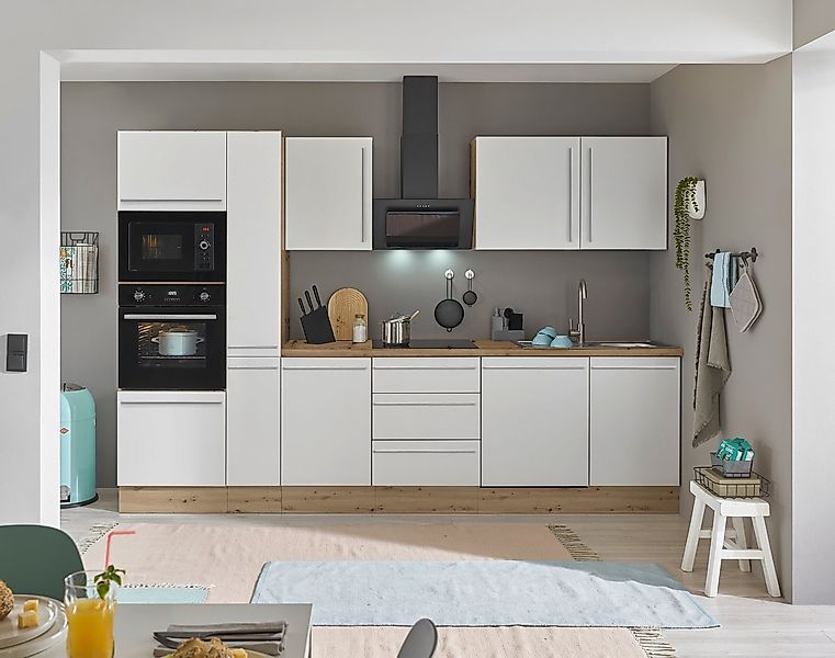 KOCHSTATION Küchenzeile Florida, Breite 310 cm, wahlweise mit E-Geräten,Sof günstig online kaufen