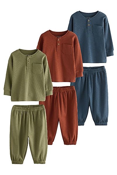 Next Pyjama 3er-Pack gerippte Snuggle Schlafanzüge günstig online kaufen