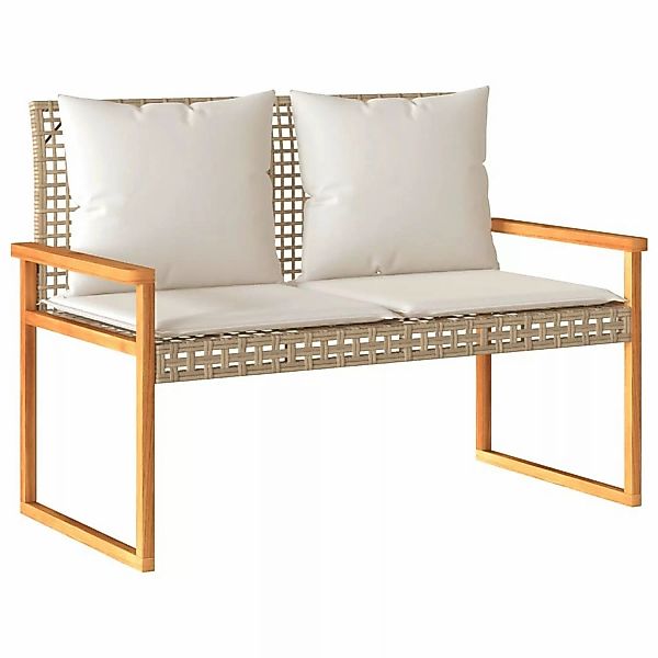 vidaXL Gartenbank Gartenbank mit Kissen Beige günstig online kaufen