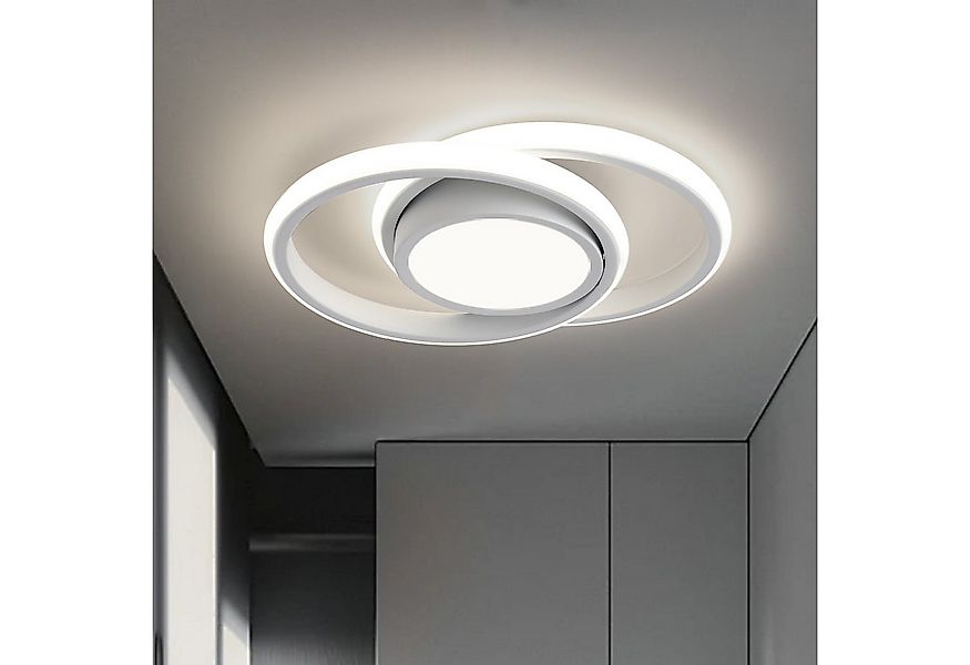 JDONG LED Deckenleuchte Schwarz/Weiß 30/32cm Deckenlampe 4000K 2000LM Neutr günstig online kaufen