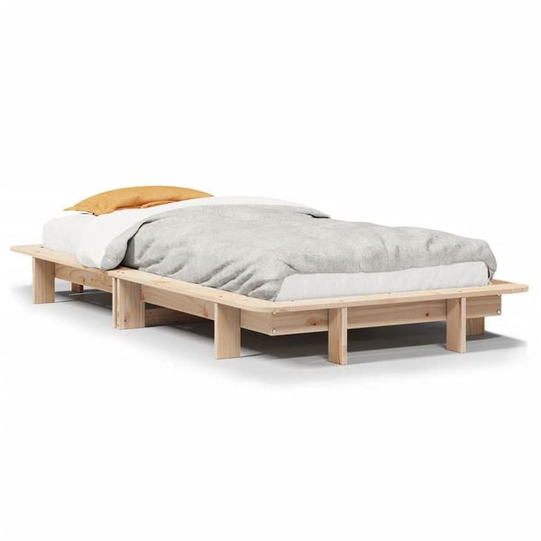 vidaXL Bett Massivholzbett ohne Matratze 75x190 günstig online kaufen