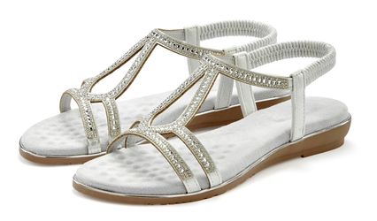 Vivance Sandalette, Sommerschuh, Sandale mit Glitzer günstig online kaufen