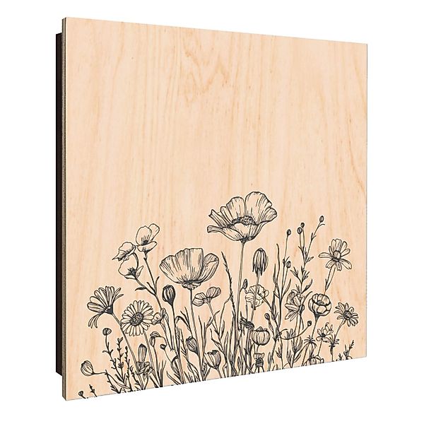 Banjado Schlüsselkasten Holz 30x30cm Schwarz Scharnier Rechts 50 Haken Desi günstig online kaufen