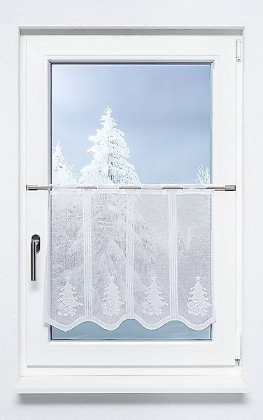 LYSEL® Scheibengardine Tannenbaum m. Geschenke (1 St), transparent, HxB 50x günstig online kaufen