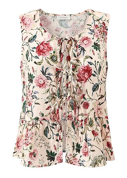 SASSYCLASSY T-Shirt Ärmelloses Top Damen mit Bindebändern und Print Luftige günstig online kaufen