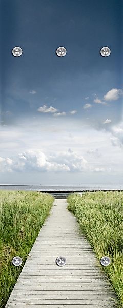 queence Garderobenleiste "Dünen" mit 6 Haken, 50 x 120 cm günstig online kaufen