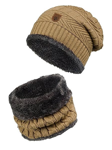 Indicode Mütze & Schal Herren Siracusa Strickmütze Herrenmütze Set günstig online kaufen