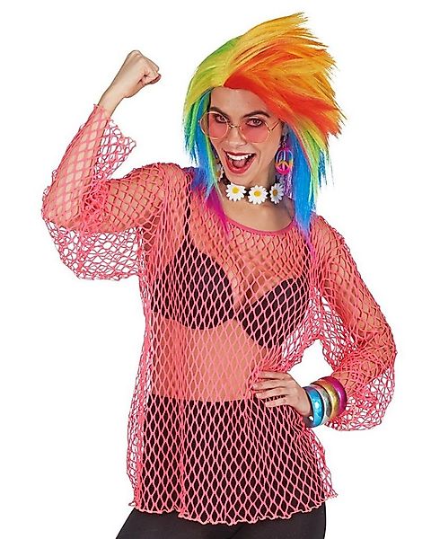 Das Kostümland Kostüm Neon Netz Shirt, Pink - Rave Rocker Disco Party K günstig online kaufen