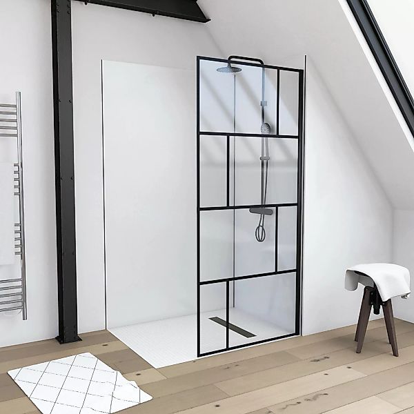 Aurlane Duschwand Walk-In Bricks 90 cm x 195 cm günstig online kaufen
