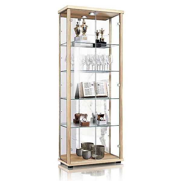 VR-Wohnideen Standvitrine C1084 (Glasvitrine (176x67x33 cm) mit 2 Glastüren günstig online kaufen