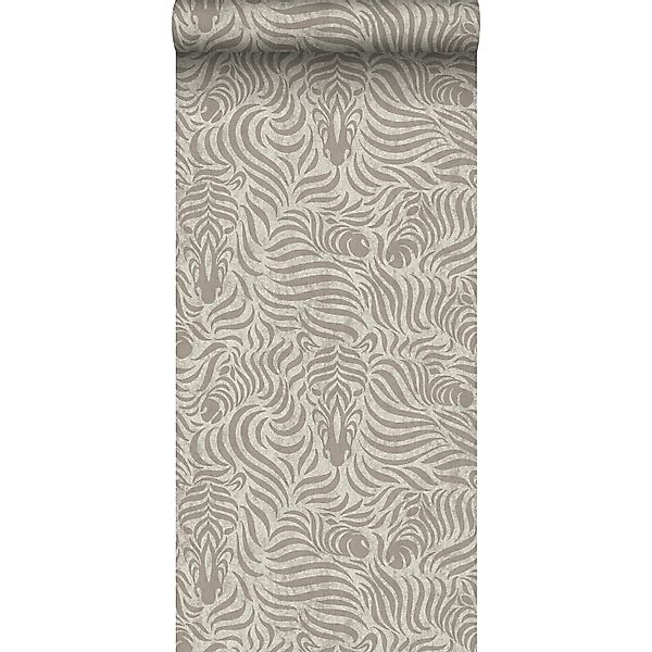 Sanders & Sanders Tapete Zebras Grau 53 cm x 10 m günstig online kaufen