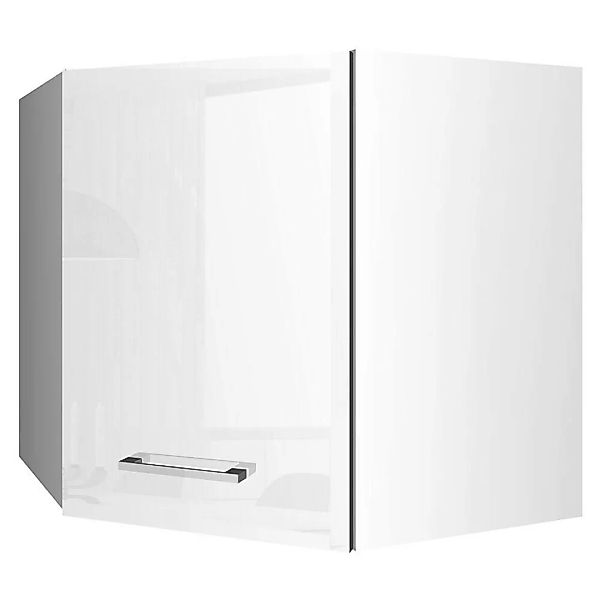 Eck-Küchen-Hängeschrank 60x60 MARANELLO-03 Weiß Hochglanz Breite 60 cm günstig online kaufen