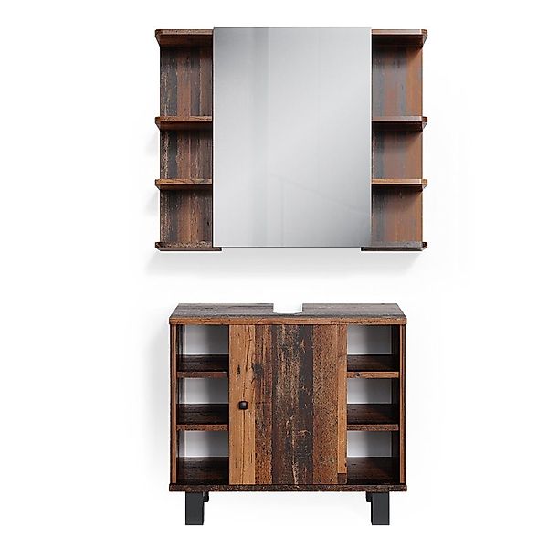 Vicco Badmöbel-Set Fynn, Antikholz, 2 Teile, günstig online kaufen