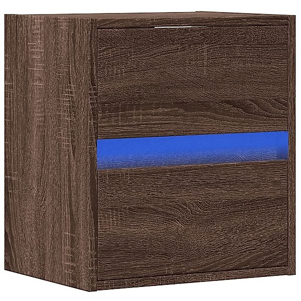 vidaXL TV-Wand TV-Wandschrank mit LED-Beleuchtung Eichen-Optik günstig online kaufen