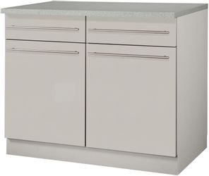 wiho Küchen Unterschrank "Chicago" 100 cm breit, 2 Schubkästen und 2 Türen, günstig online kaufen