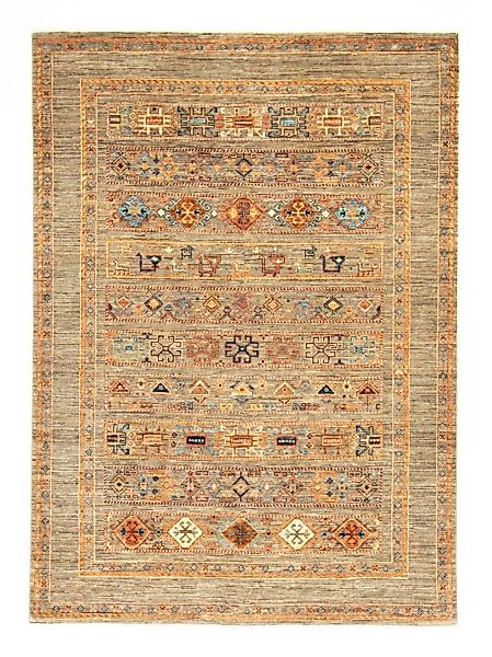 morgenland Wollteppich »Afghan Teppich handgeknüpft grau«, rechteckig günstig online kaufen