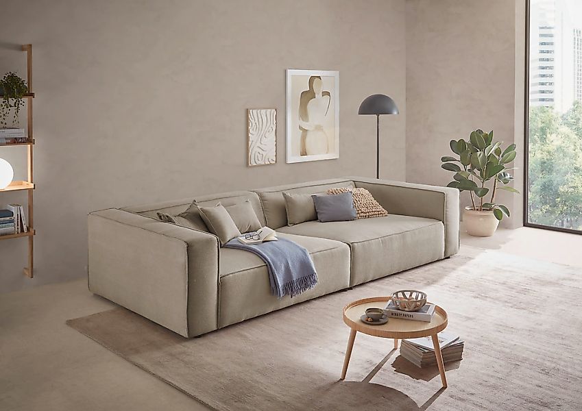 LeGer Home by Lena Gercke 3-Sitzer "PIARA XXL, Sofa mit Kedernaht in Cord, günstig online kaufen
