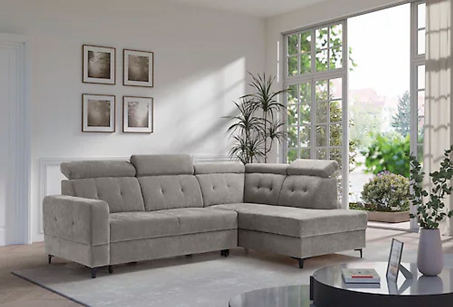 exxpo - sofa fashion Ecksofa »Monte, Kopfteile verstellbar, optional mit Be günstig online kaufen