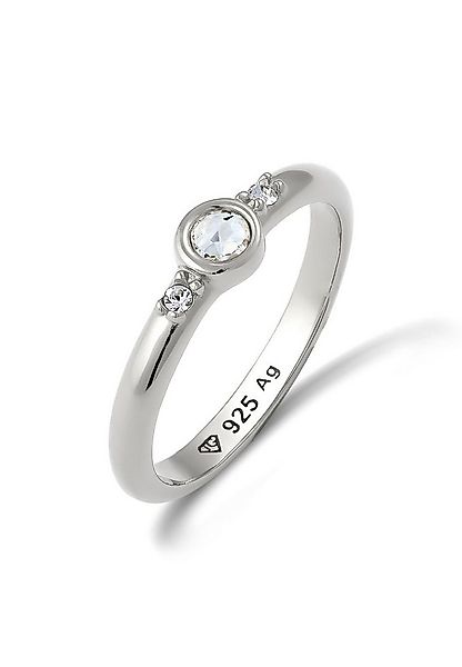 Elli Fingerring Weiß 925 Sterling Silber, mit Kristallen von Swarovski® günstig online kaufen
