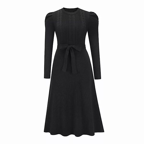 ZWY Midikleid Elegantes, langärmliges Strickkleid, einteiliges Kleid, Pullo günstig online kaufen