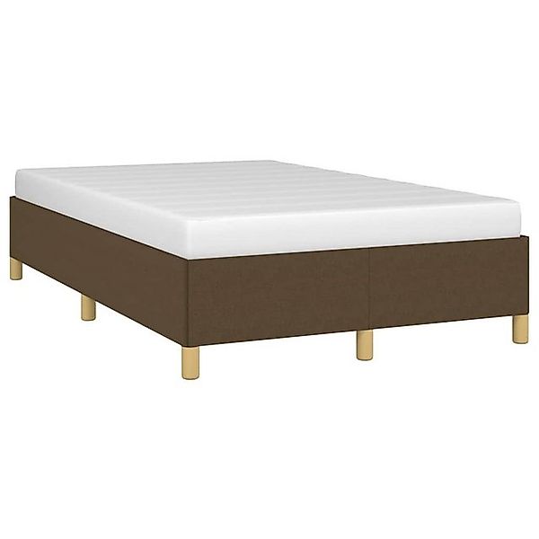 vidaXL Bett Bettgestell ohne Matratze Dunkelbraun 120x190 cm Stoff günstig online kaufen