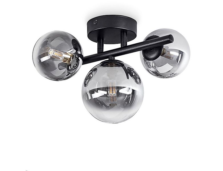 hofstein Deckenleuchte »Isorella« moderne Deckenlampe aus Metall/Glas in Sc günstig online kaufen