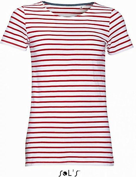 SOLS Rundhalsshirt Damen Striped T-Shirt modisch gestreift günstig online kaufen