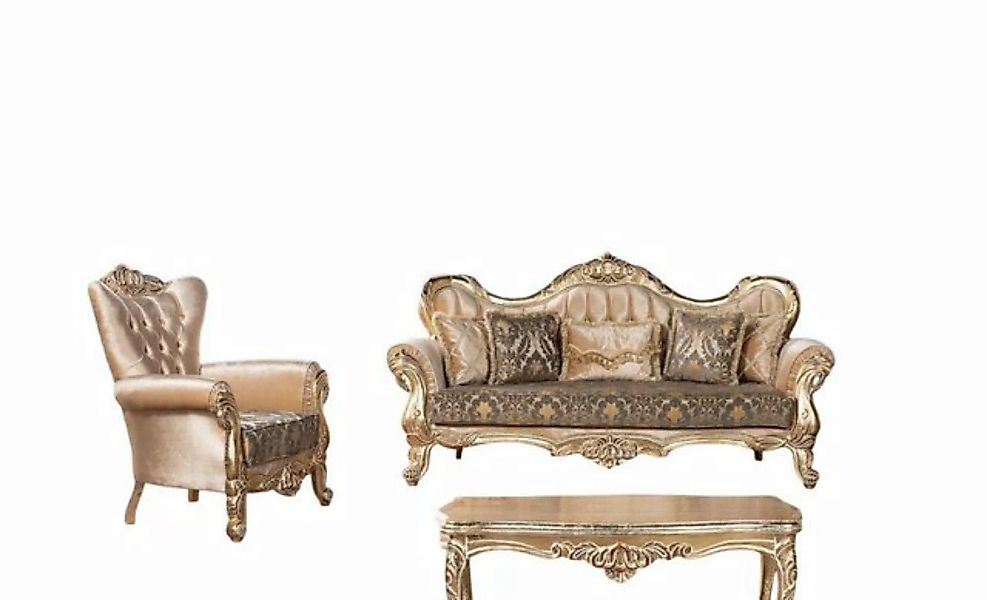JVmoebel Sofa, Chesterfield Sofagarnitur Couch Polster Möbel Barock Rokoko günstig online kaufen