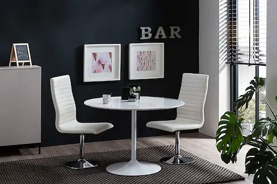 SalesFever Esstisch gemütlicher Esstisch rund, Bistrotisch, Tulpentisch günstig online kaufen