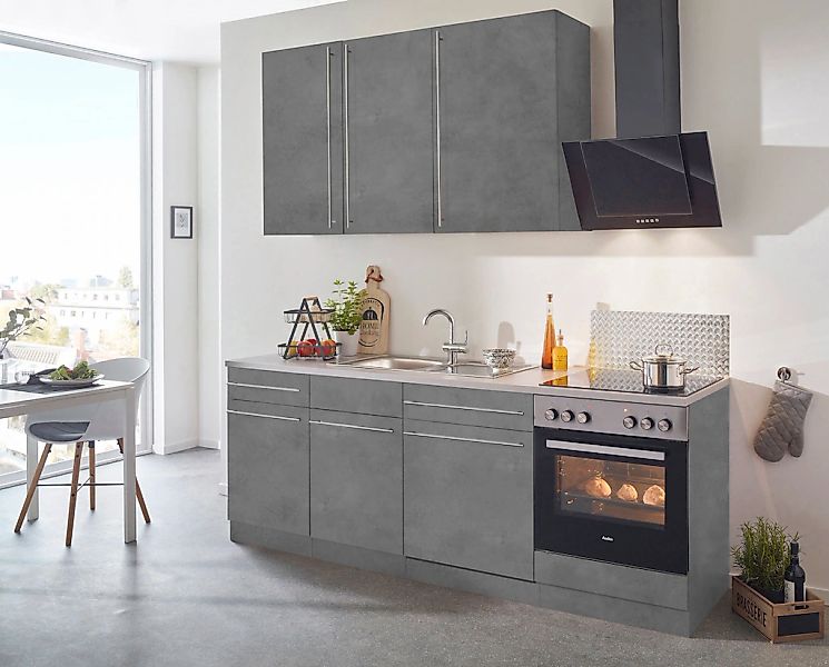 wiho Küchen Küchenzeile "Chicago, TOPSELLER" mit E-Geräten, Breite 220 cm günstig online kaufen