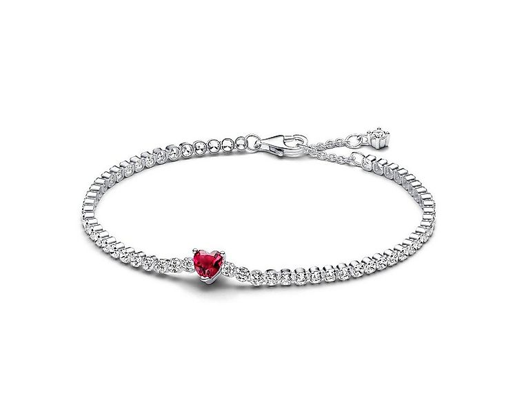 Pandora Armband 590041C02 Tennisarmband Damen Rotes Funkelndes Herz Zirkon günstig online kaufen