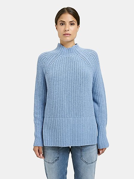 Milano Italy Rundhalspullover mit Seitenschlitze günstig online kaufen