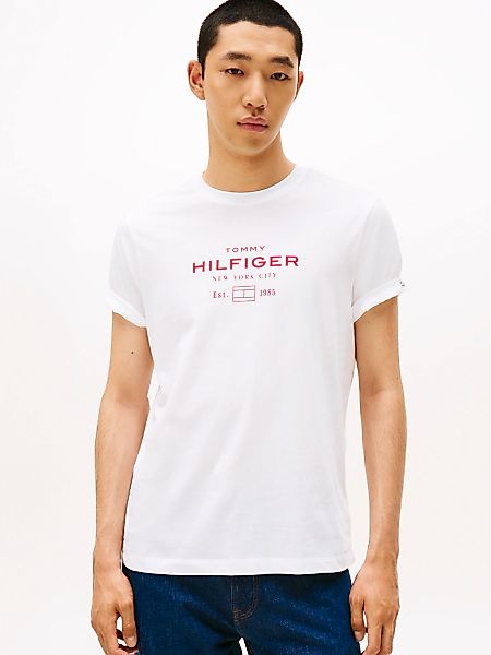 Tommy Hilfiger T-Shirt "HILFIGER STACK GRAPHIC TEE", Regular fit mit Rundha günstig online kaufen
