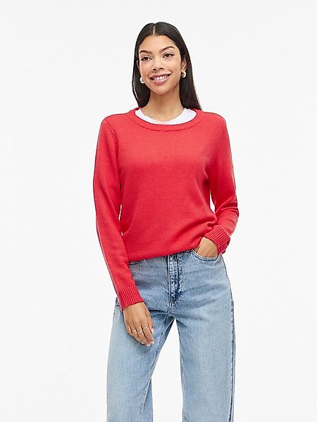 Vila Rundhalspullover VIRIL O-NECK L/S KNIT TOP - NOOS Viskosemischung, reg günstig online kaufen