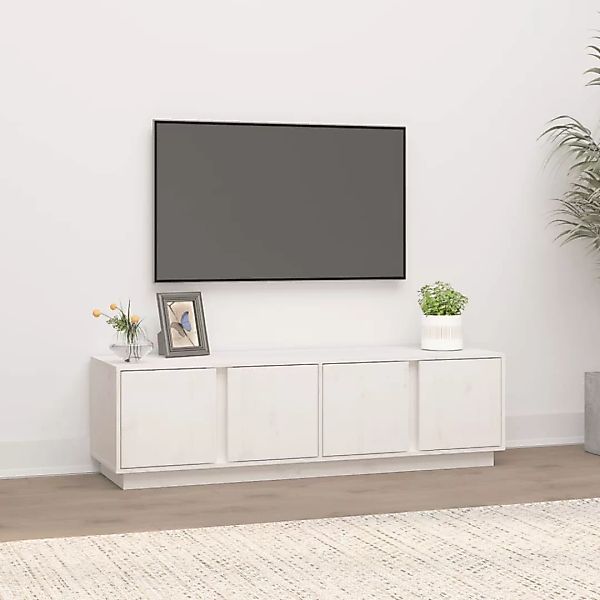 Vidaxl Tv-schrank Weiß 140x40x40 Cm Massivholz Kiefer günstig online kaufen