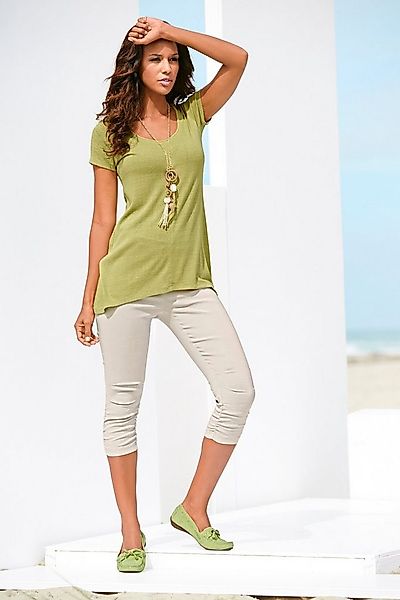 heine T-Shirt Longshirt Kurzarm günstig online kaufen