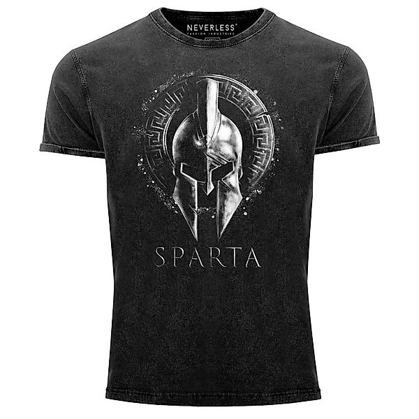 Neverless Print-Shirt Herren Vintage Shirt Aufdruck günstig online kaufen