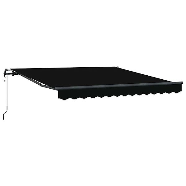 vidaXL Einziehbare Markise Schwarz 350 x 250 cm Stoff und Aluminium 3330327 günstig online kaufen