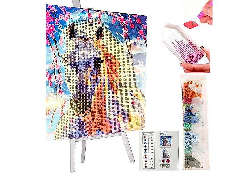LA CUTE Malen nach Zahlen 5d Diamond Painting Staffelei Pferd Malen nach Za günstig online kaufen