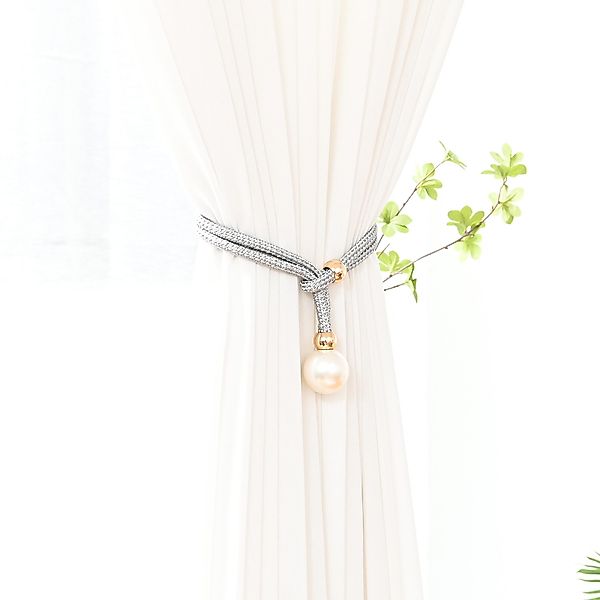 Rosnek Raffhalter 4 cm Durchmesser, Perle, für Wohnzimmer Schlafzimmer Deko günstig online kaufen